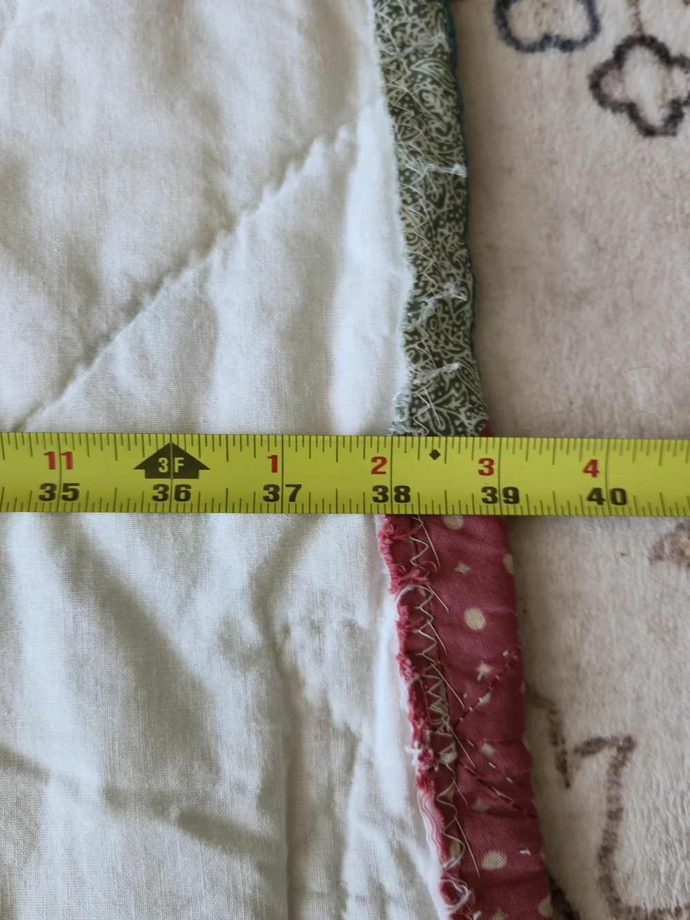 Vintage Quilted Christmas Curtain Panels Set 39x43 Patchwork Log Cabin Star Red